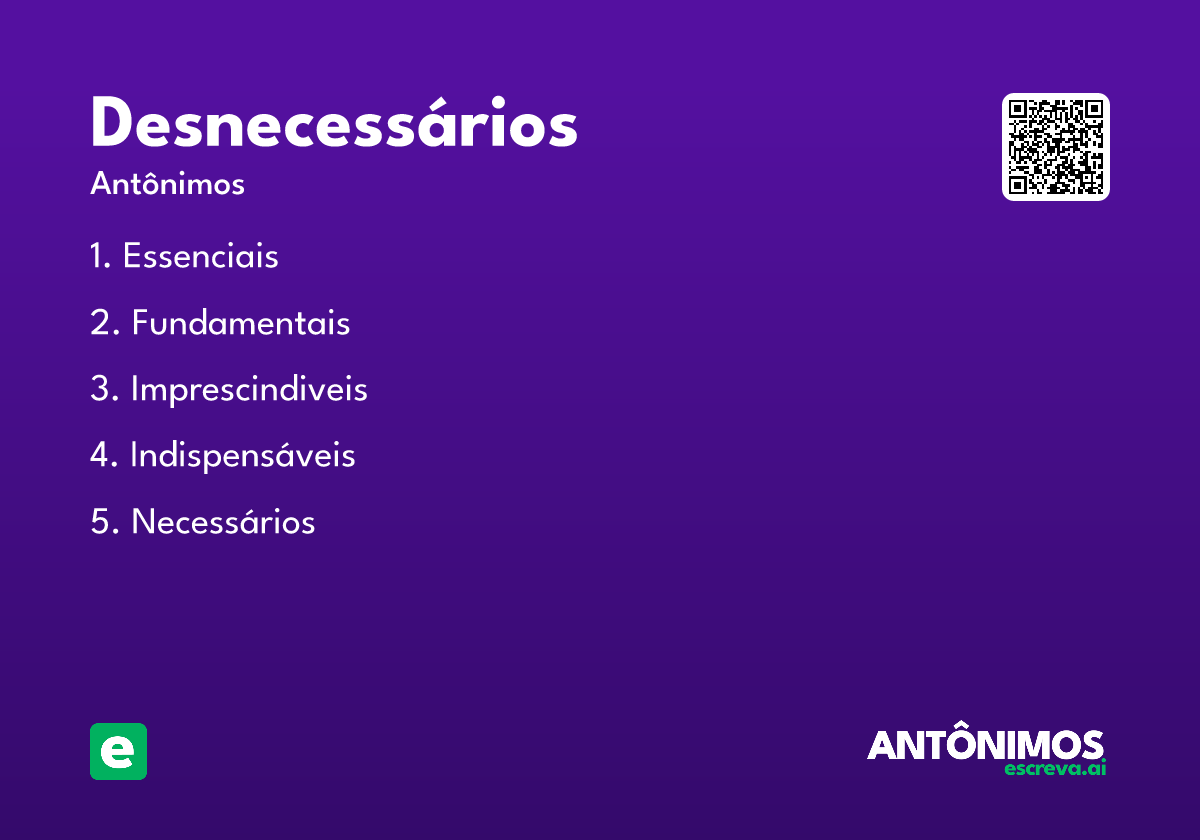 desnecessários