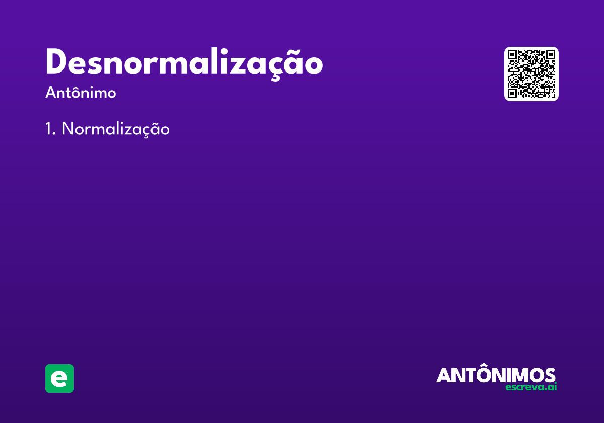 desnormalização