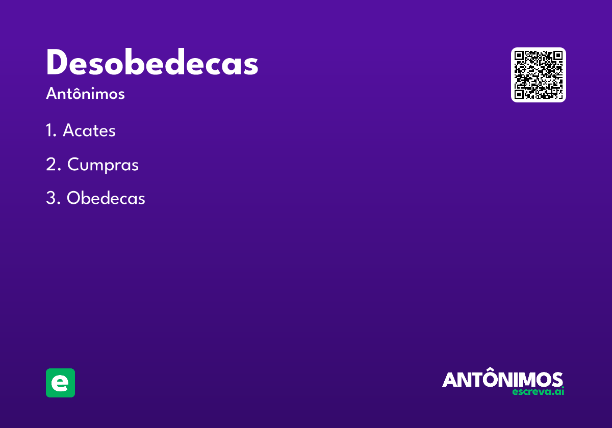 desobedecas