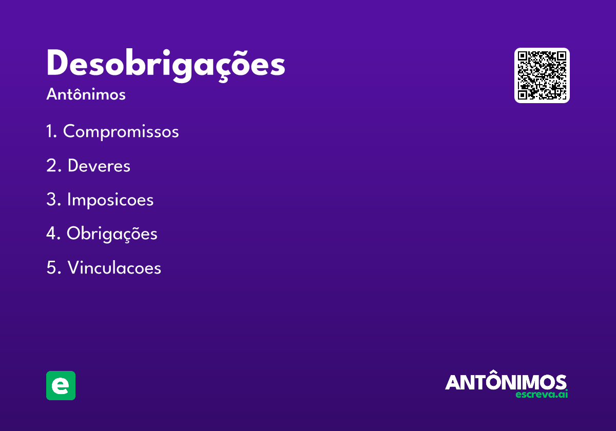 desobrigações