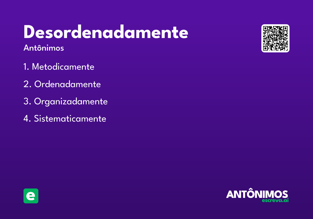 desordenadamente