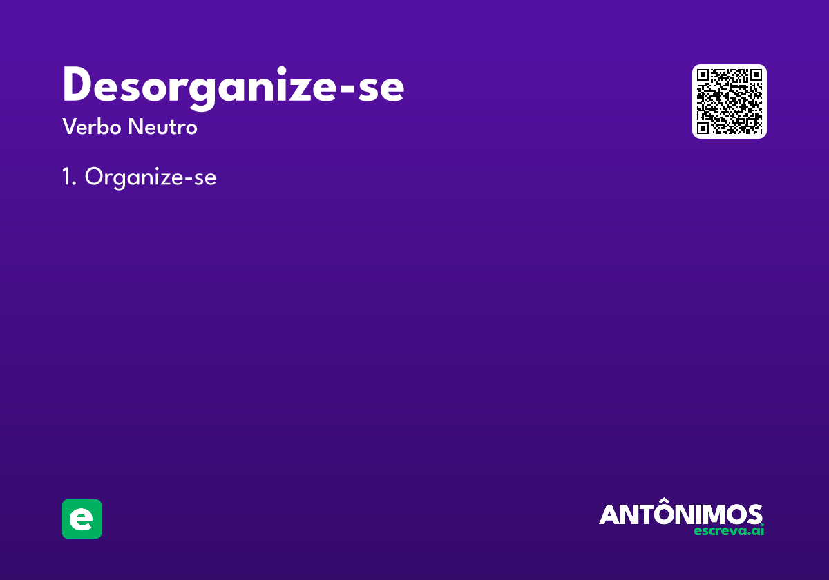 desorganize-se