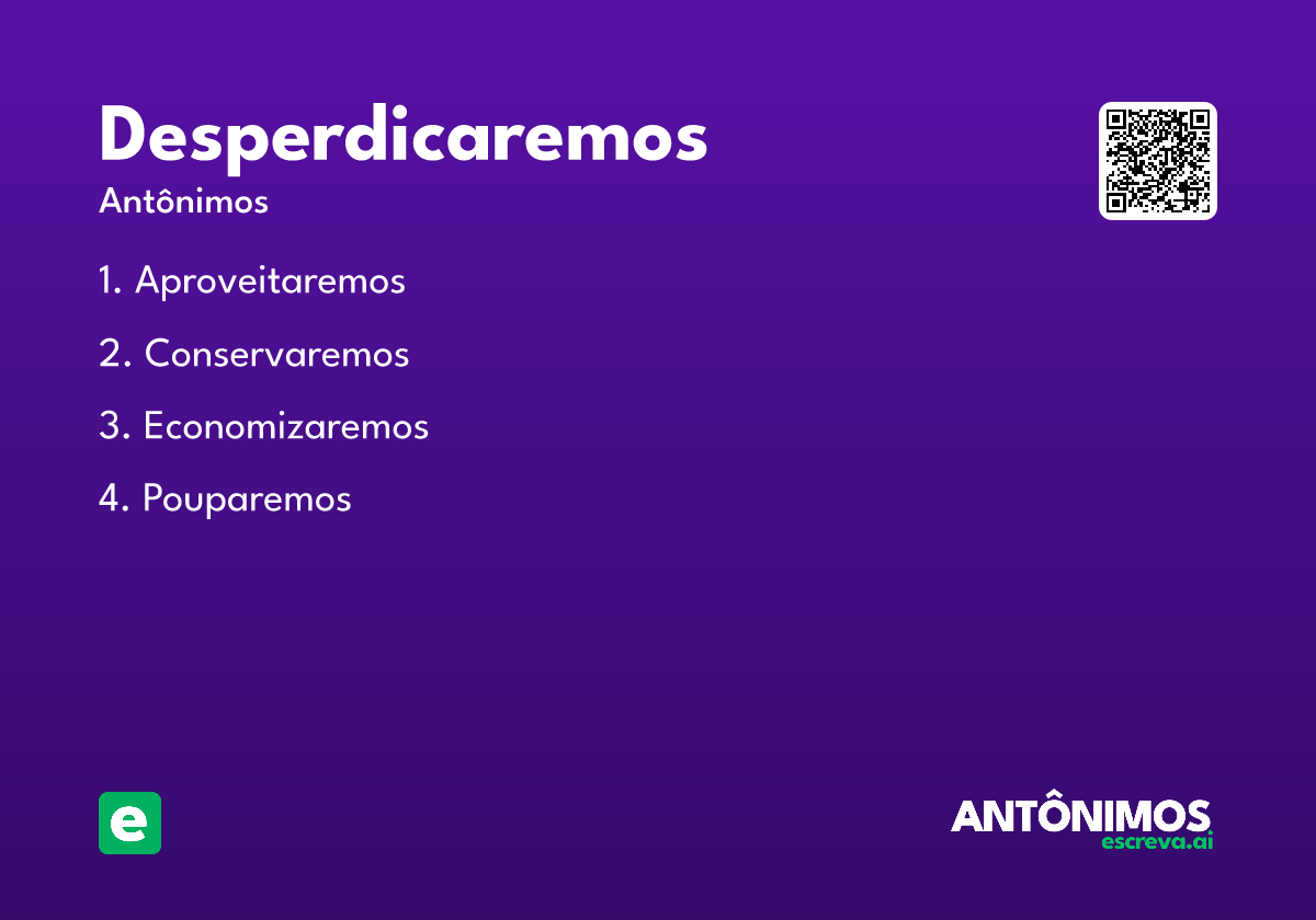 desperdicaremos