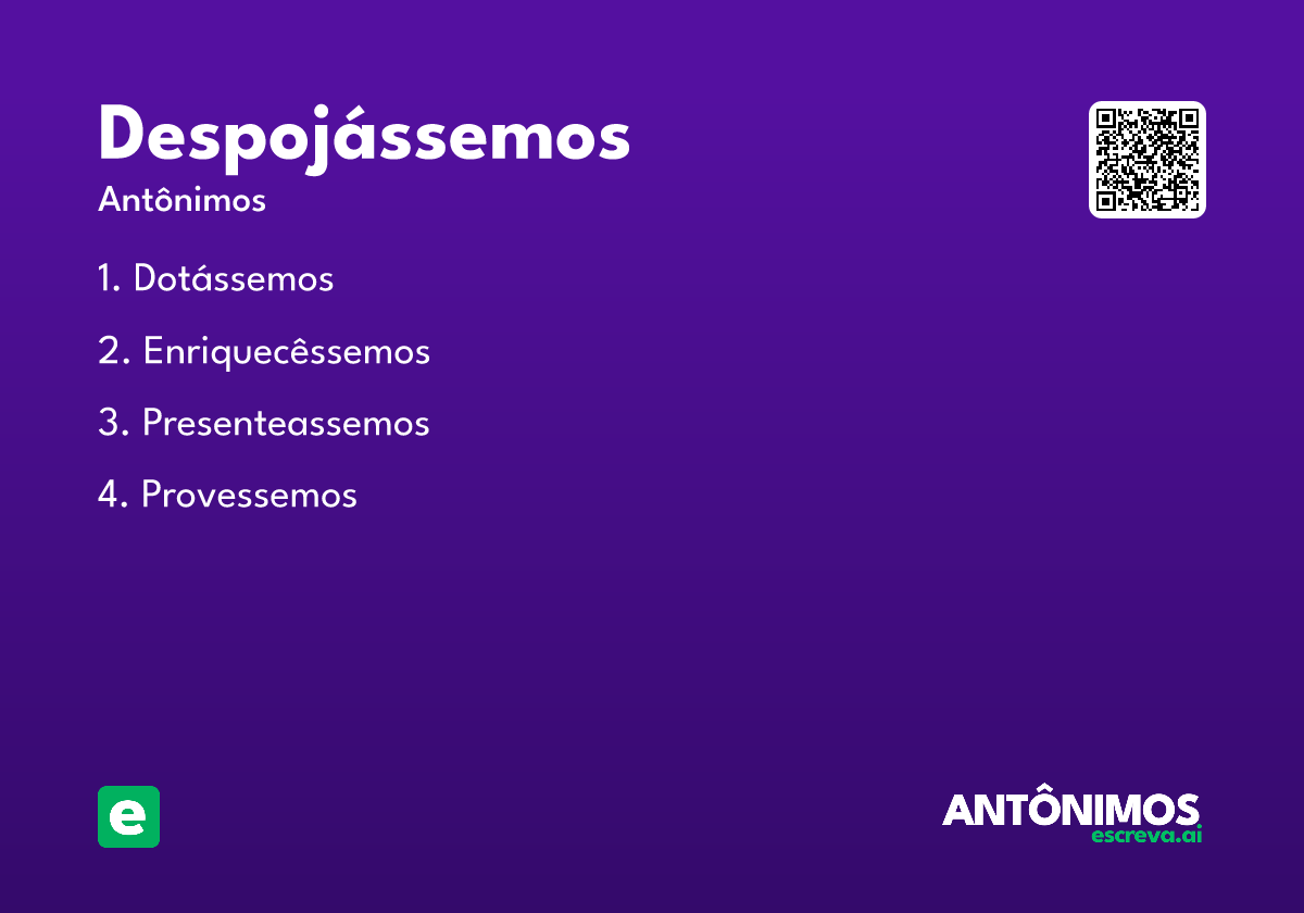 despojássemos
