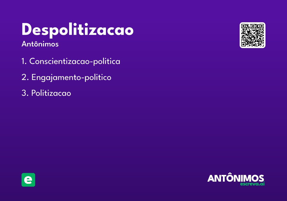 despolitizacao