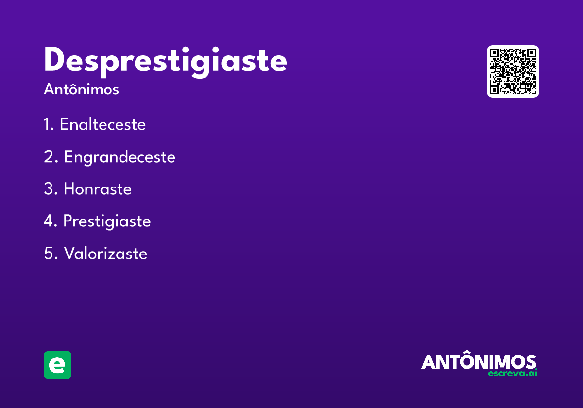 desprestigiaste