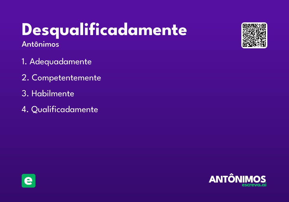 desqualificadamente