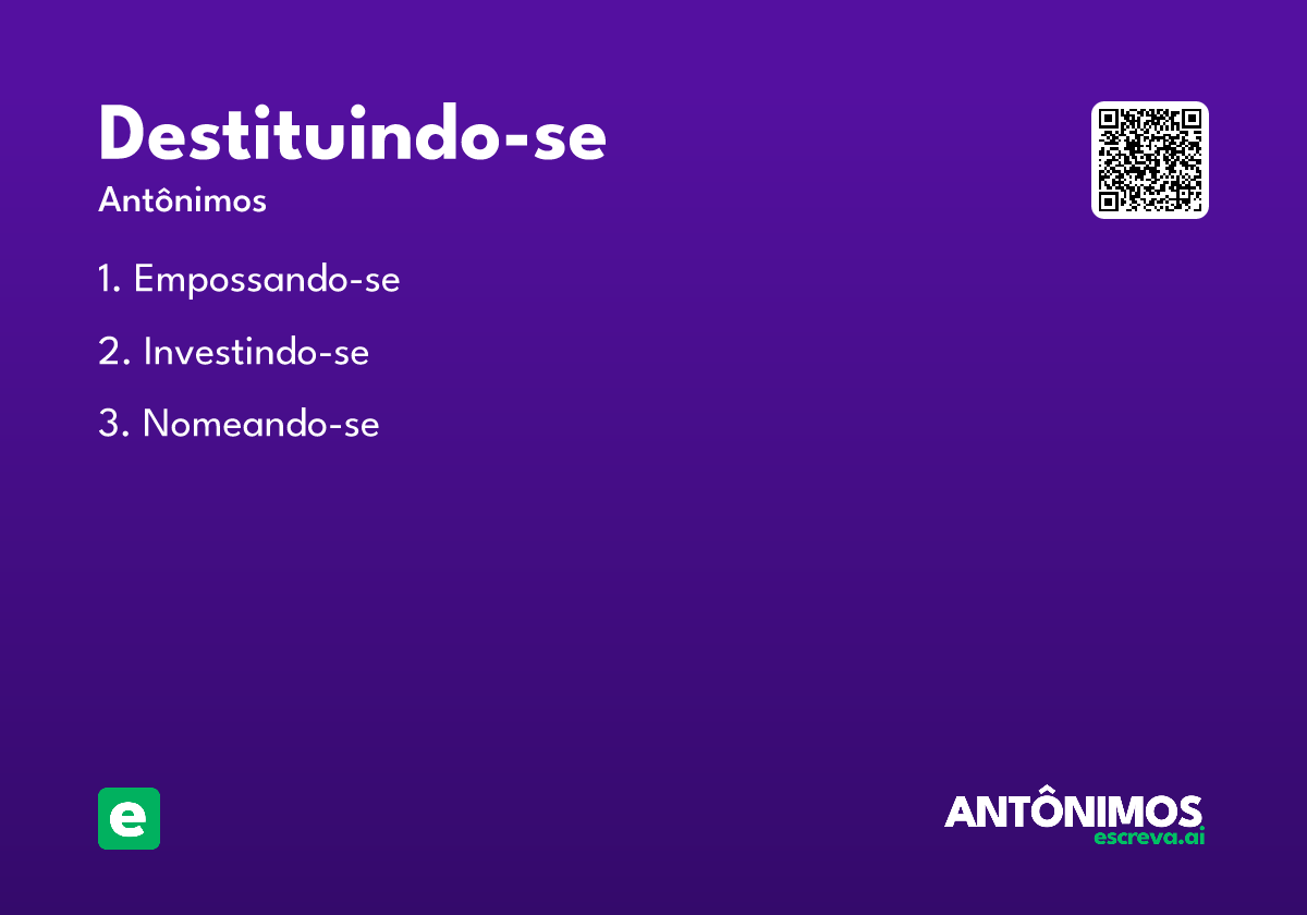 destituindo-se