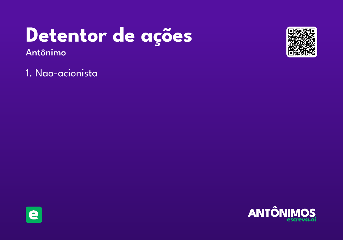 detentor de ações