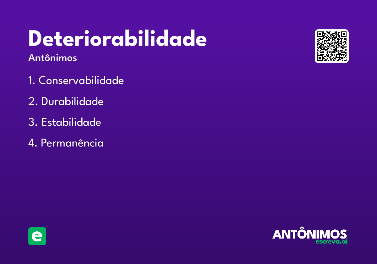 deteriorabilidade