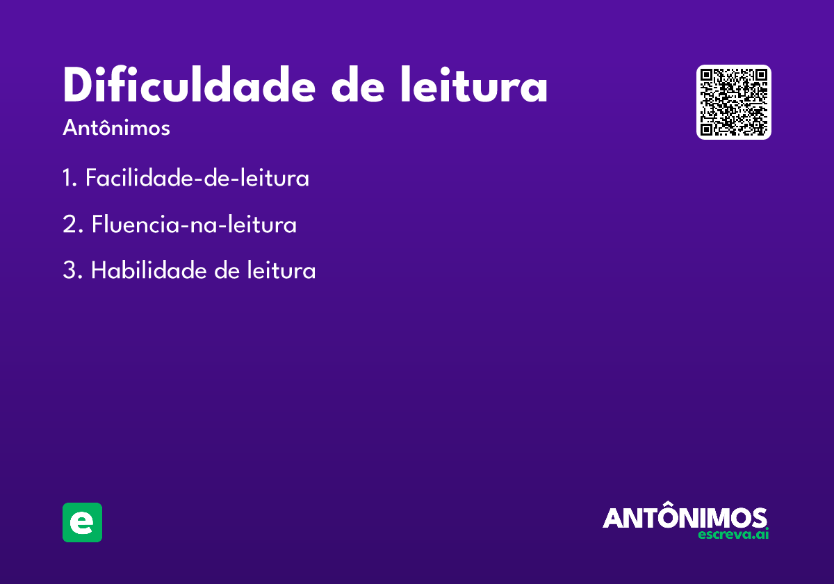 dificuldade de leitura