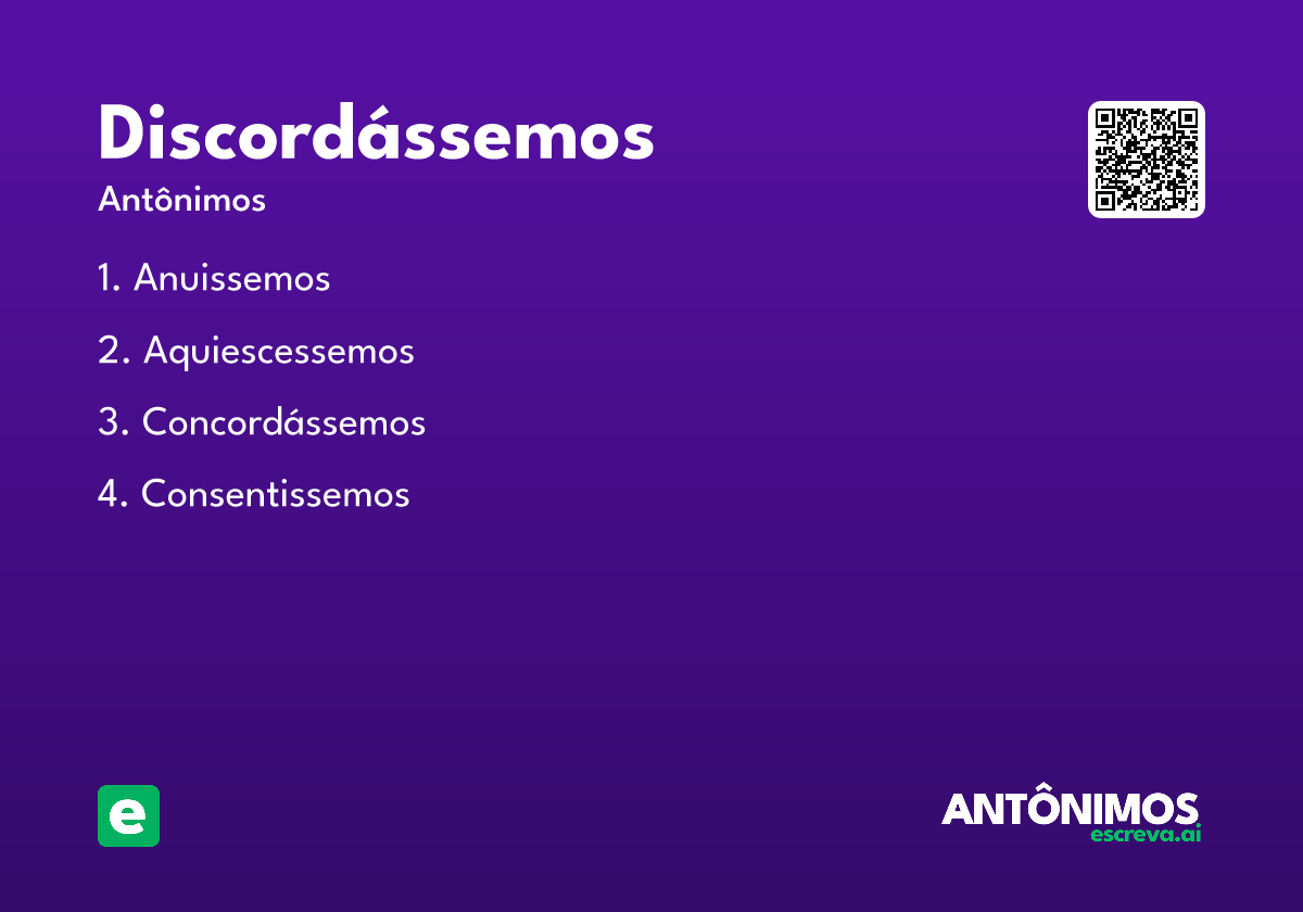 discordássemos