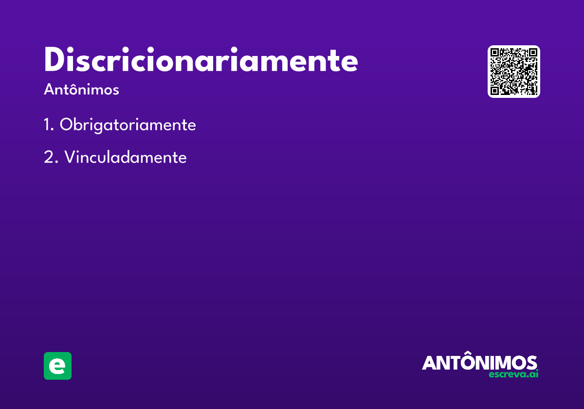 discricionariamente