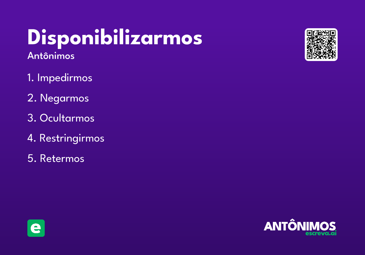 disponibilizarmos