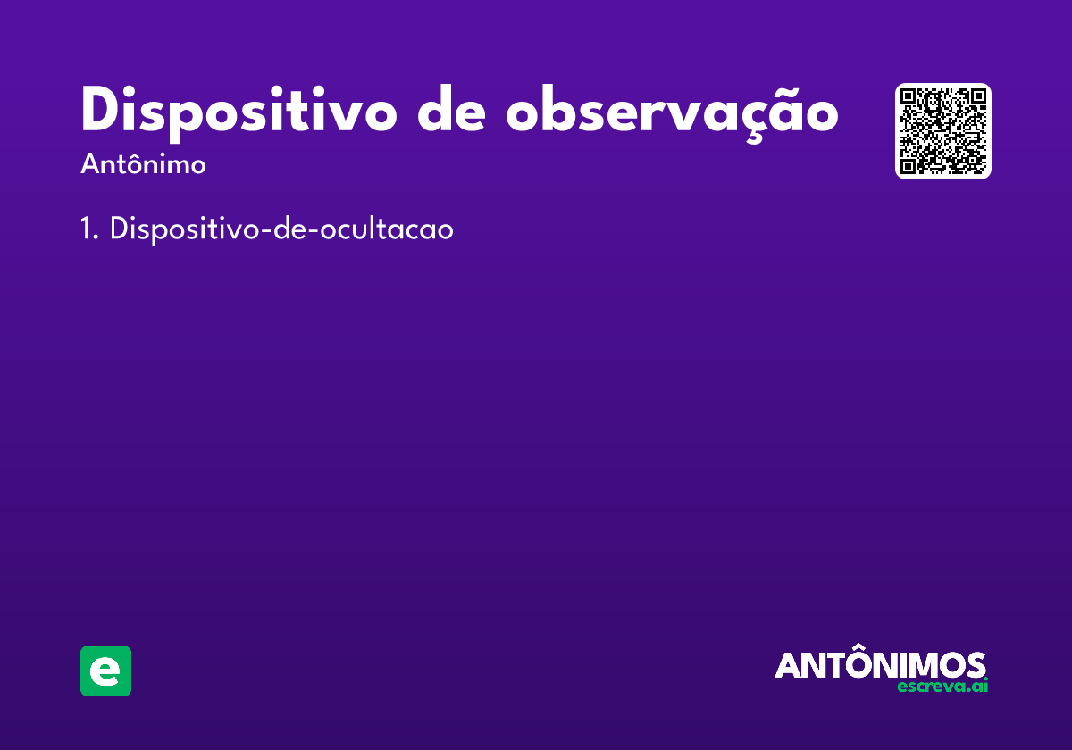 dispositivo de observação