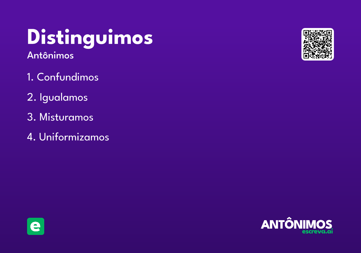 distinguimos