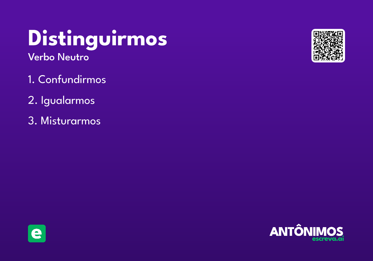 distinguirmos