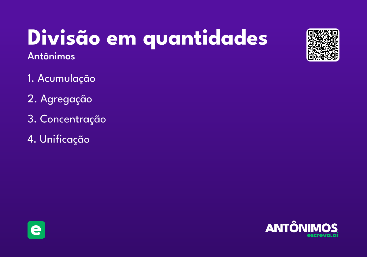 divisão em quantidades