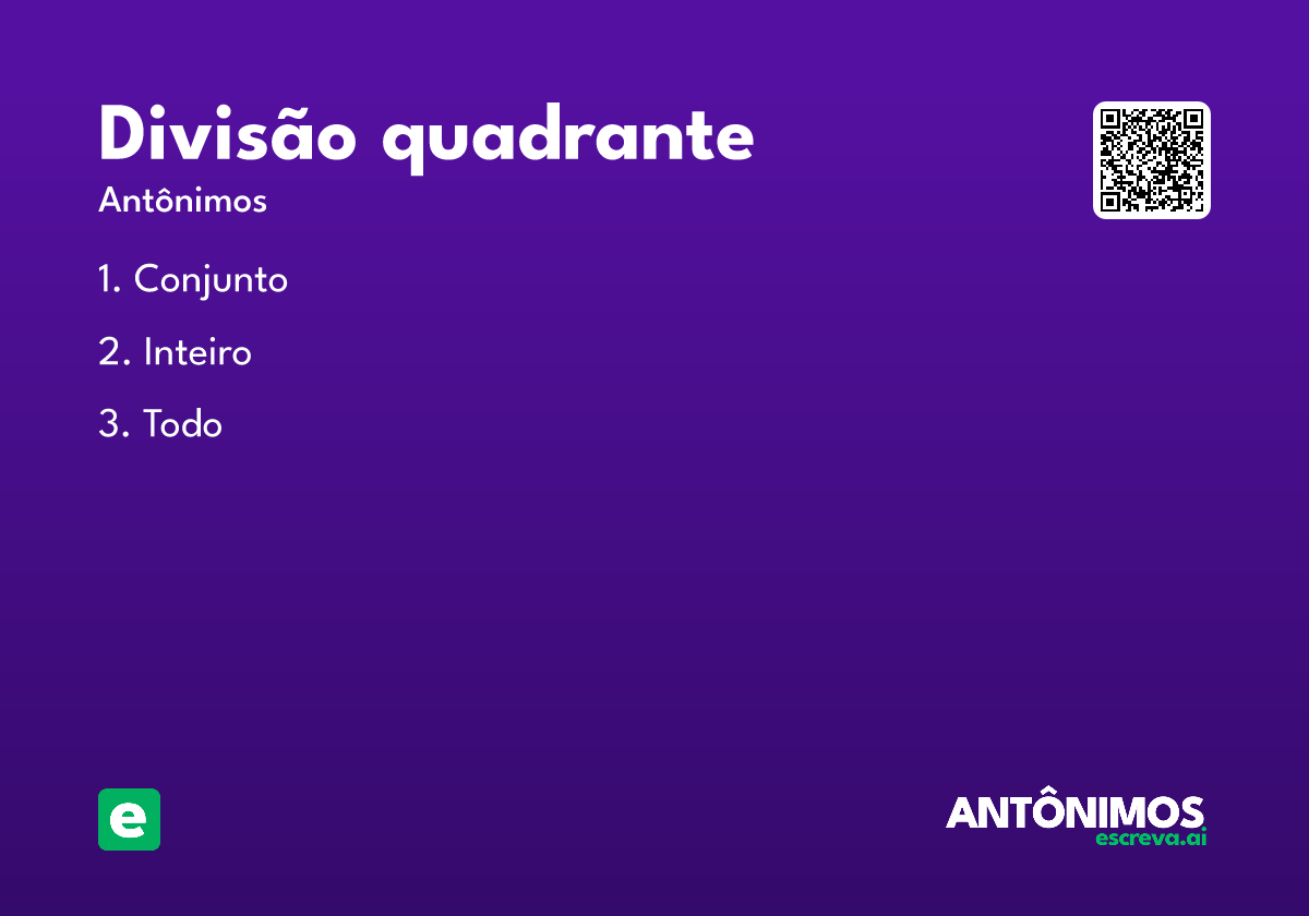 divisão quadrante