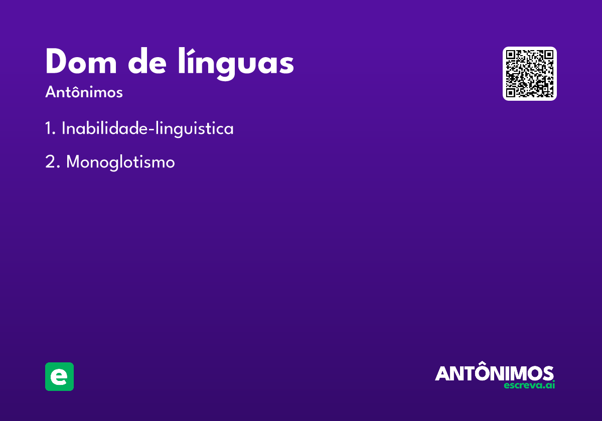 dom de línguas
