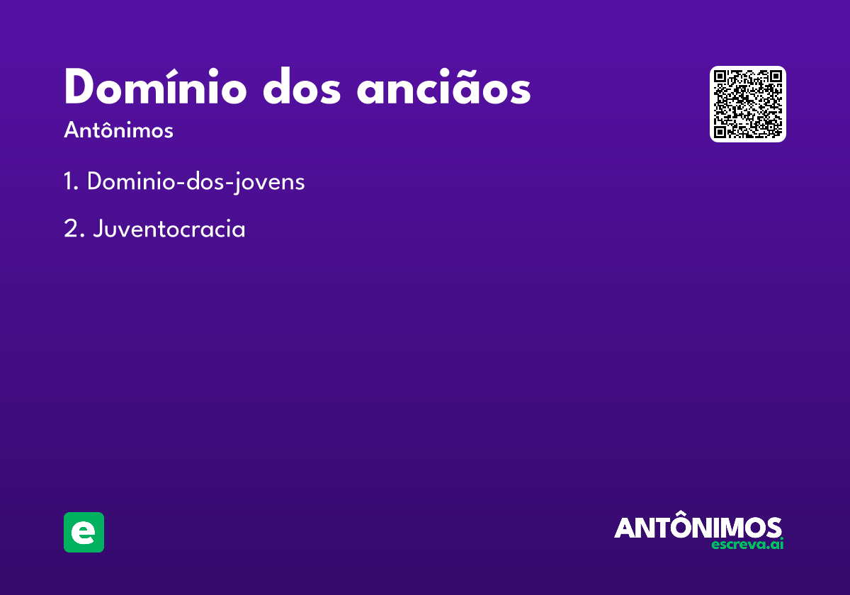 domínio dos anciãos
