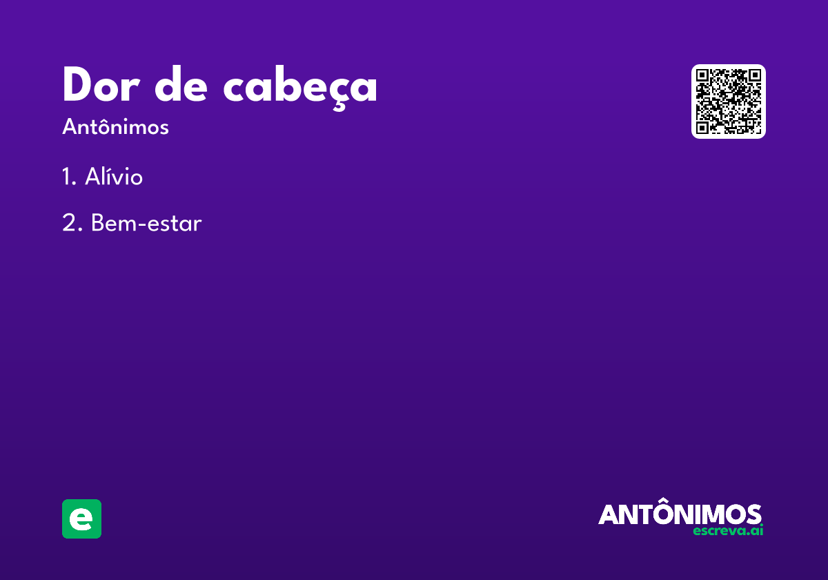 dor de cabeça