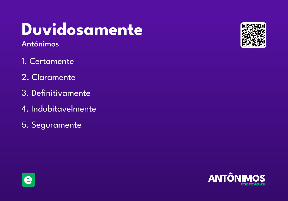 duvidosamente