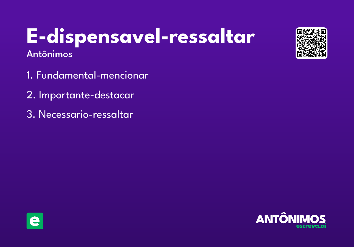 e-dispensavel-ressaltar