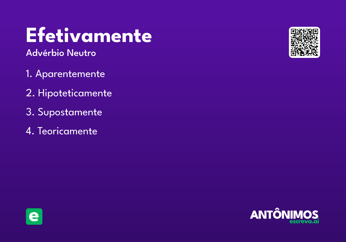 efetivamente
