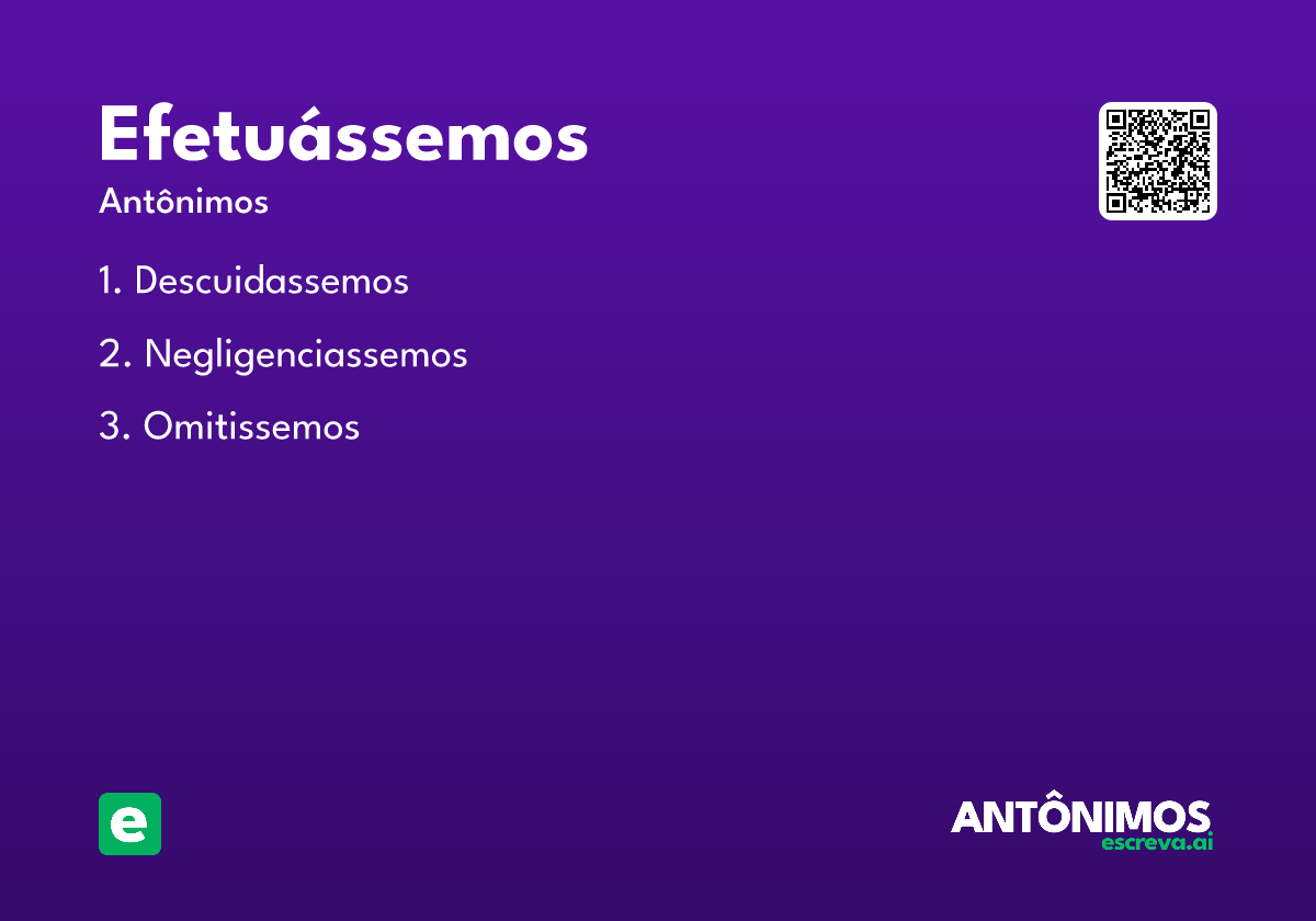 efetuássemos