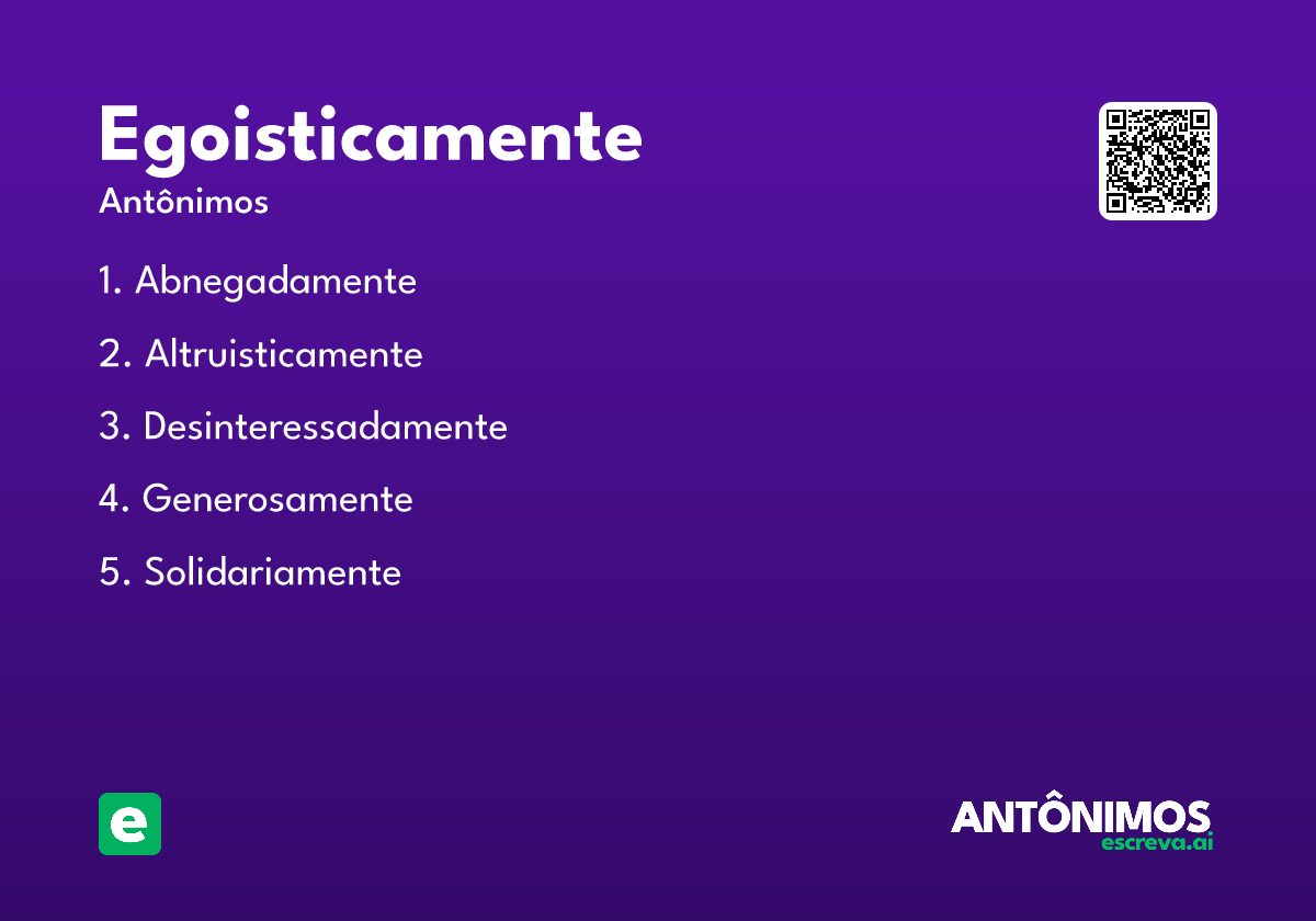 egoisticamente