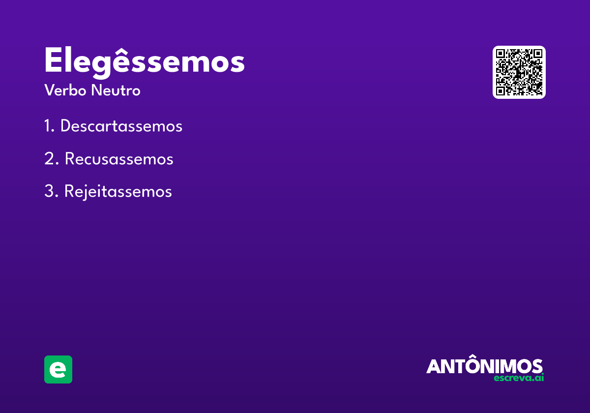 elegêssemos