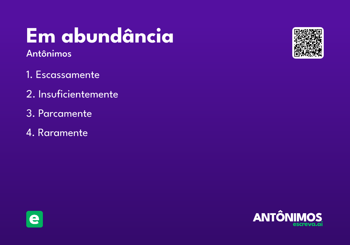 em abundância