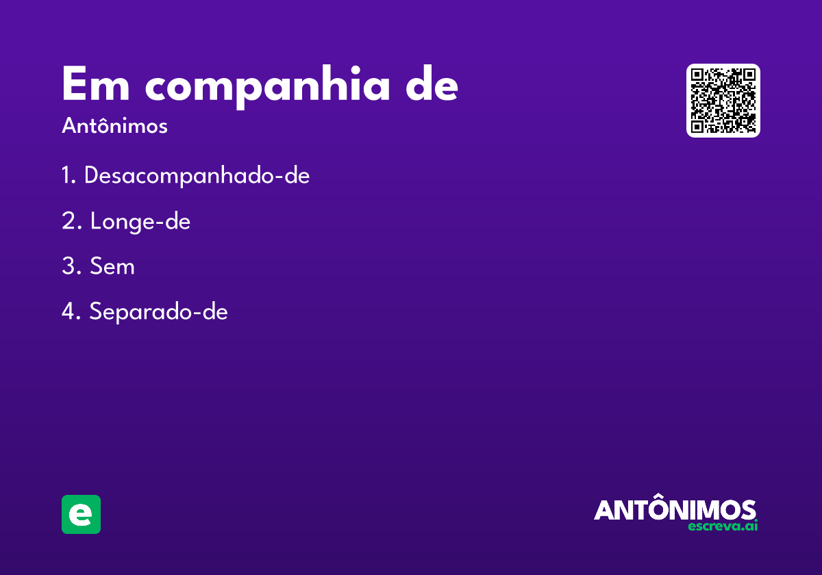 em companhia de