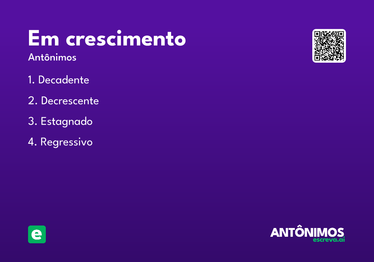 em crescimento