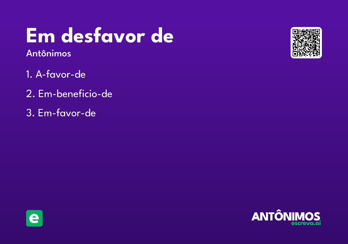 em desfavor de