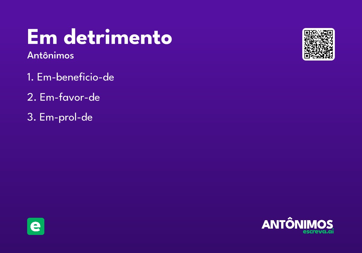 em detrimento
