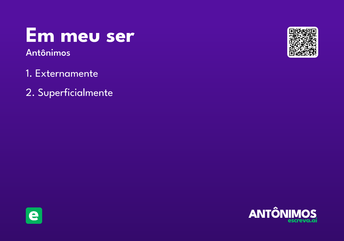 em meu ser