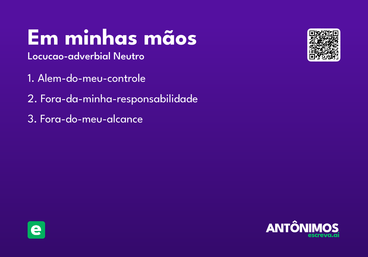 em minhas mãos