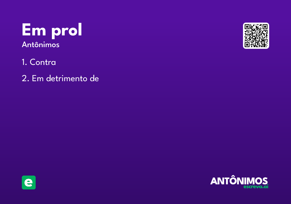 em prol