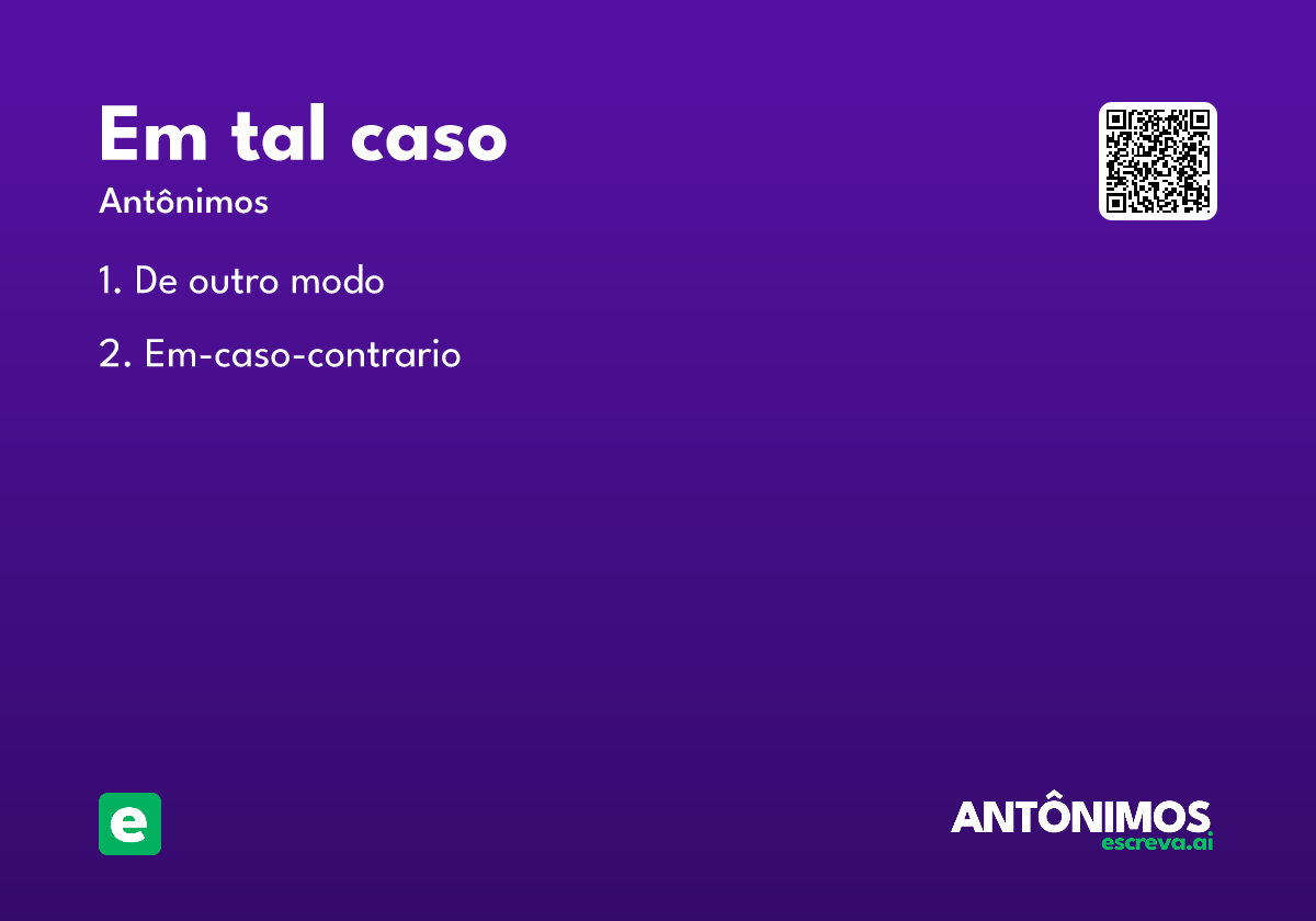 em tal caso