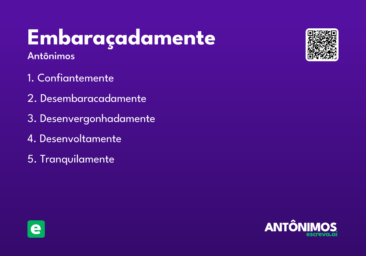 embaraçadamente