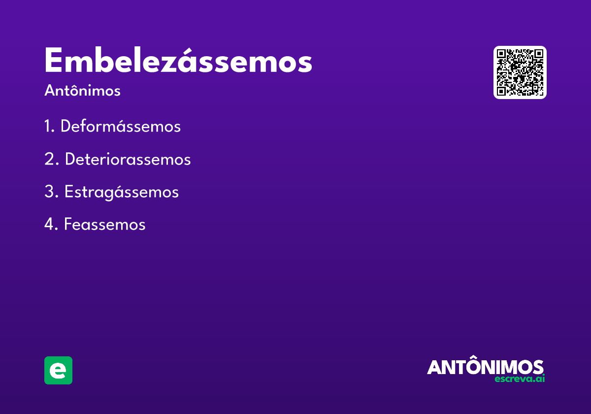 embelezássemos