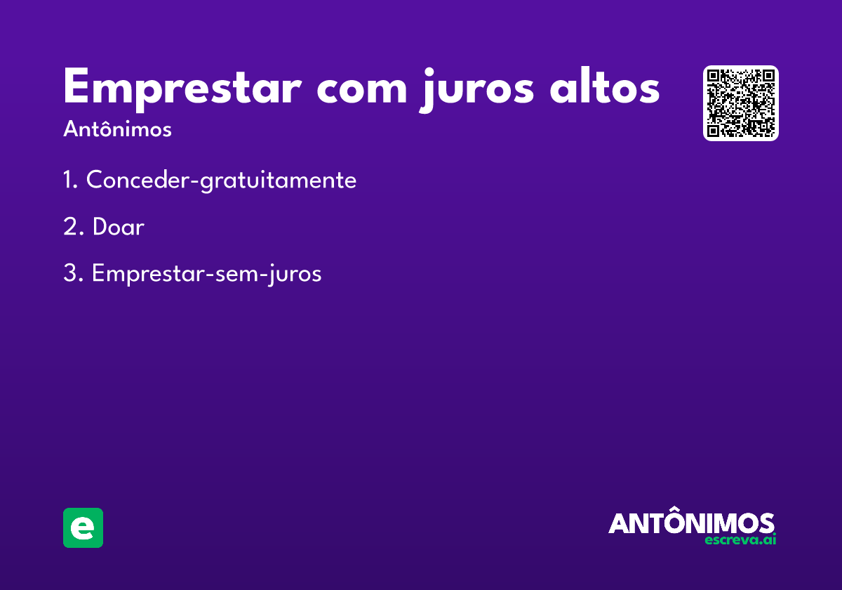 emprestar com juros altos