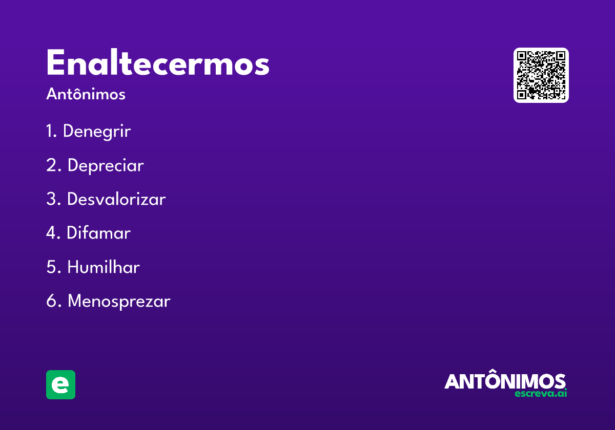 enaltecermos