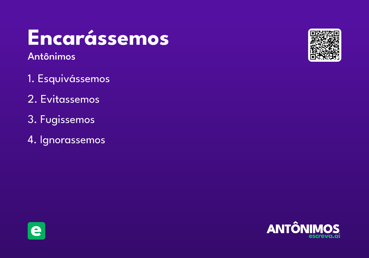 encarássemos