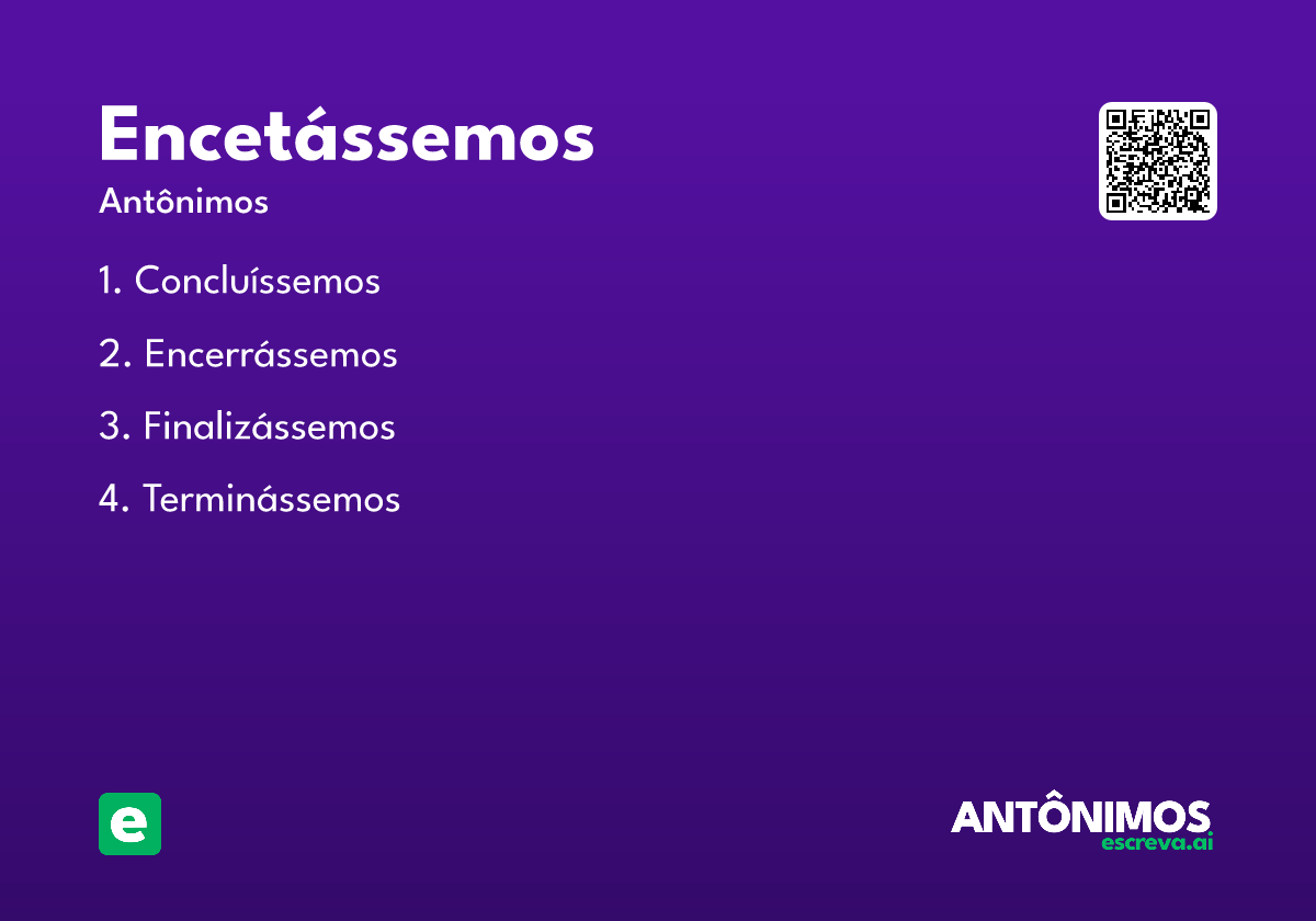 encetássemos