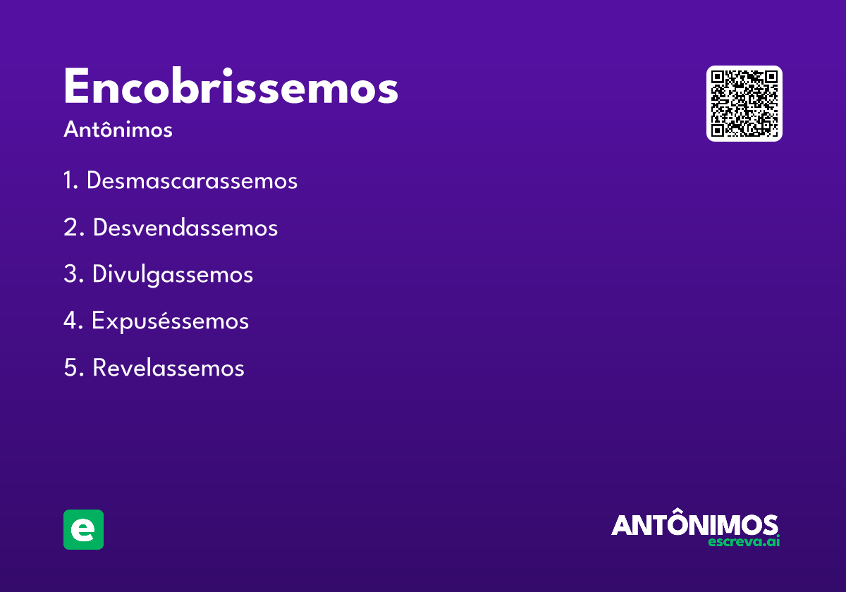 encobrissemos