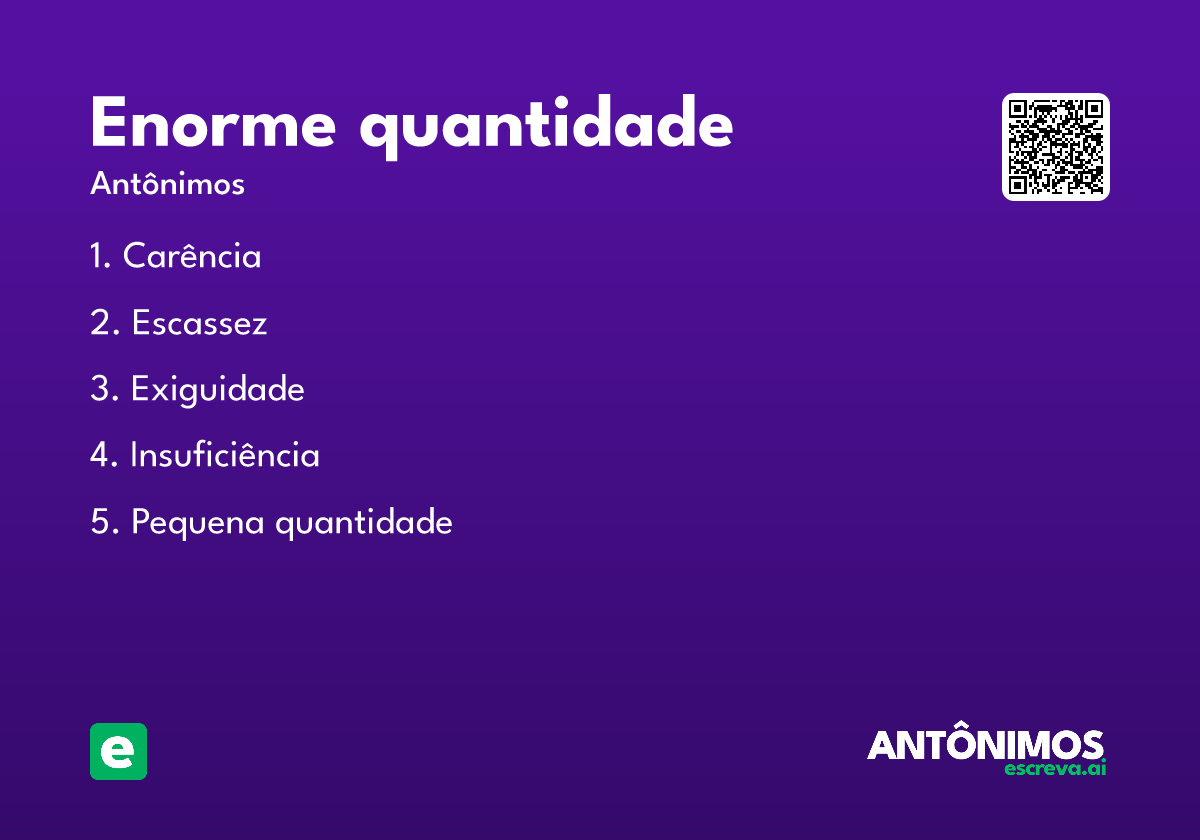 enorme quantidade
