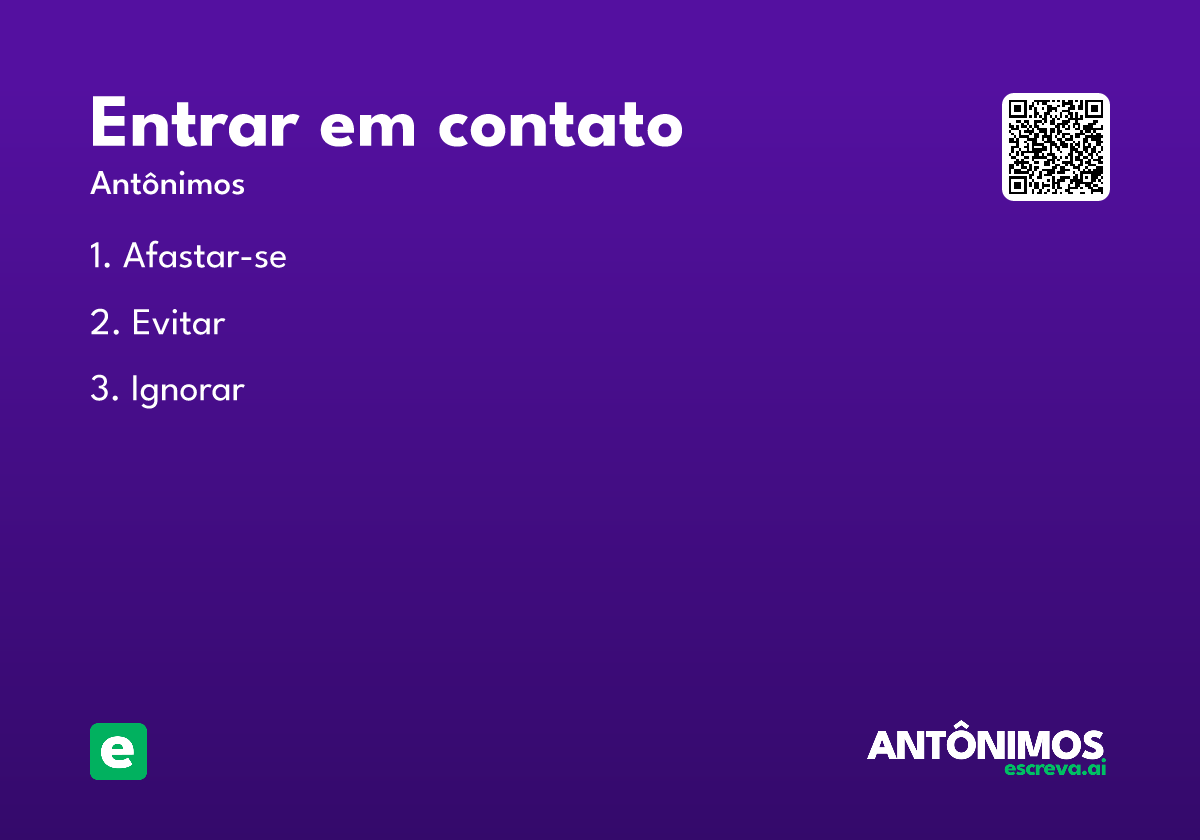 entrar em contato